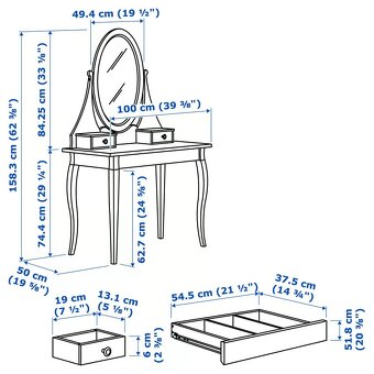 Toaletní stolek HEMNES - 9