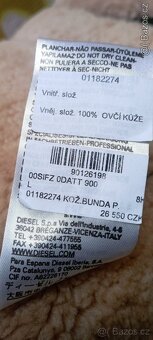 Kožená pánská bunda pilotka Diesel - 9