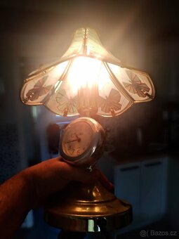 Stolní lampa ve vintage stylu 42cm kov/sklo - 9