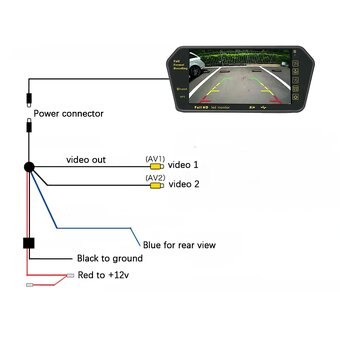 LCD monitor 7“ Full HD MP5 na zrcátko (AV1,AV2,SD,Bluetooth) - 9