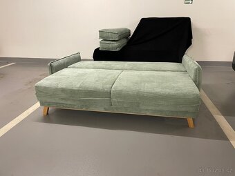 Manšestrová rozkládací pohovka 218 см - 9