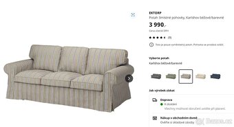 Pohovka trojsedák Ektorp Ikea - 9
