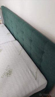 Manželská prodlouzena čalouněná postel - 9
