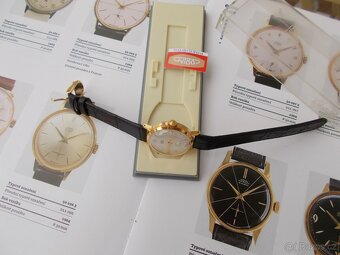 krasne zlacene rare typ hodinky prim Hvezdičky 1964 funkcni - 9