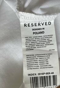 Letní bílé bavlněné midi šaty Reserved, vel. 40 - 9