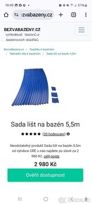Bazén 5m,,výška85cm - plech výška 89cm kruch asi 5m - 9