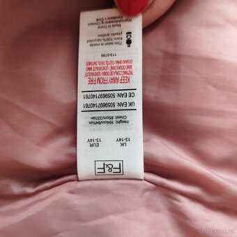 Nádherná zimní bunda, kabátek růžová F-F 152 - 158 - 9