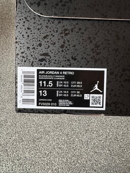 Jordan 4 Black Cat (2025) vel. 45.5 - 9