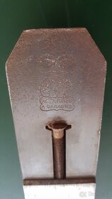 Dřevěný hoblík 650x80x75mm, nože Goldenberg, 130 let starý - 9