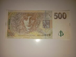 BANKOVKA 500 KČ, 2009, SBĚRATELSKÉ SÉRIOVÉ ČÍSLO - 9
