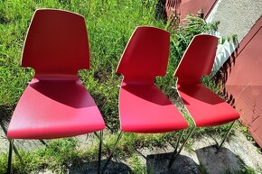 2 ks židle VILMAR Ikea červená/chrom - 9