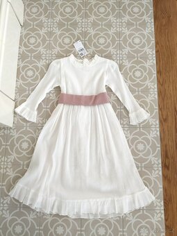 Nové s visačkou bavlněné slavnostní šaty Mango 128 - 9