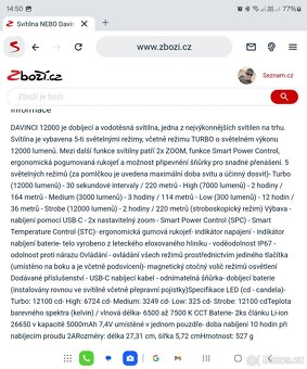 svítilna NEBO kempování outdoorová vojenská stan taktická - 9