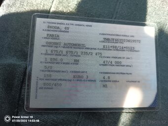 Prodám Fabia combi 1.9 SDI - 9