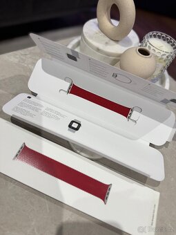 Luxusní, červený pásek na hodinky Apple Watch - 9