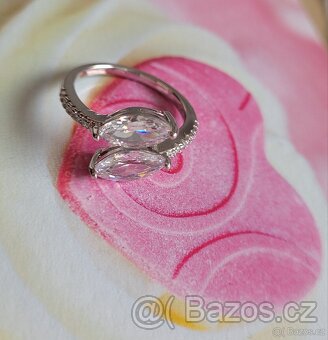 Nový dámský stříbrný prstýnek prsten 925 otevřený - 9