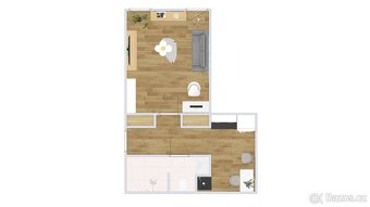 Prodej bytu 1+1, 42,8 m2, Praha 5 – Košíře, ev.č. 00053 - 9