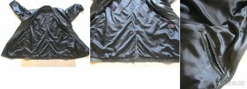 Velká / oversize černá kožená pánská bunda - 9