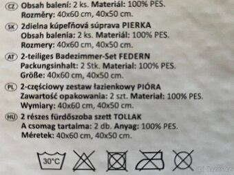 Nová sada koupelných předložek - 2 ks, orig. balení - 9