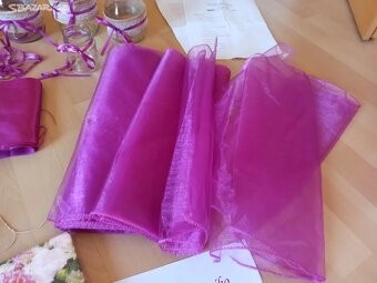 Svatební výzdoba - fuchsiová/purpurová - 9