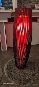 Stará stojící ratan lampa 120cm - 9