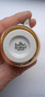 Porcelánová soška kočka na zlaté kouli, Rosenthal - 9