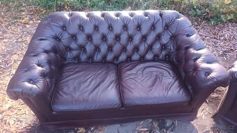 Kožená sedací souprava 3+2+1-CHESTERFIELD - 9