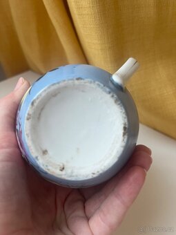 Starožitný hrnek buclák - nápis nezlob se mužíčku - 9