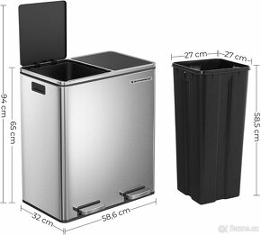 NOVÝ RECYKLAČNÍ ODPADKOVÝ KOŠ 2X30L - 9