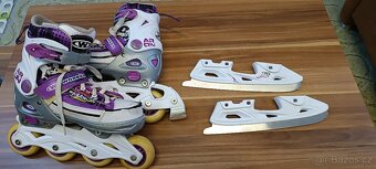 Rostoucí kolečkové/zimní brusle vel. 33 - 36 - 9
