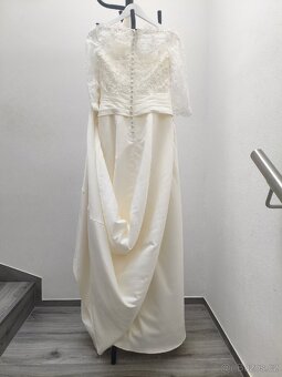 Svatební šaty s vlečkou vel. 36/38 - 9