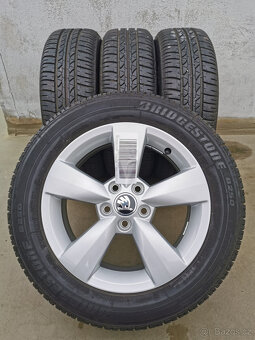 185/60R15 nová alu kola škoda rapid fabia III 6x15 5x100 ET3 - 9