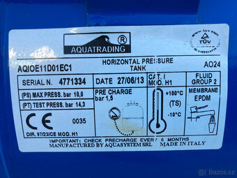 Nádrž tlaková expanzní Aquatrading VA 024 nová 900 kč - 9