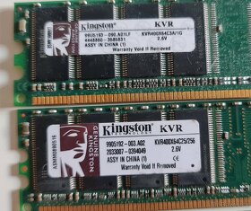 Paměti DDR3 4GB DDR2 2GB - 256MB + DDR1 512MB - 256MB - 9