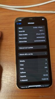 Apple iPhone 12 PRO 128GB GOLD,skvělý stav,baterie 100% - 9