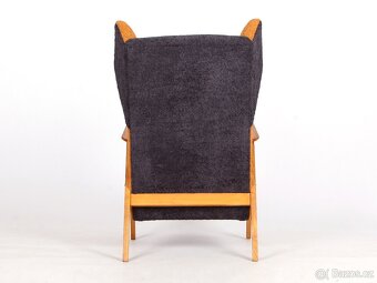 Velké retro křeslo "Ušák" po celkové renovacvi. - 9