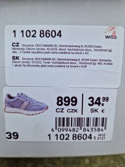 Dámské světlemodré tenisky vel. 39 - 9