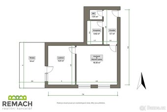 Pronájem, byt 2+kk, 50 m2 + terasa 16 m2 + parkovací místo - - 9