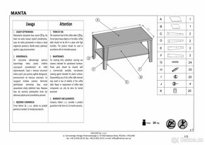 Nový konferenční stolek Manta ořech 110x65cm, výška 54cm - 9