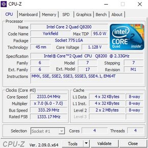 Intel Q8200 4x2,33 Ghz (775), 8 Gb ram + Nvidia GT 740 1 Gb - 9
