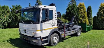 MERCEDES-BENZ ATEGO 1218 HÁKOVÝ NOSIČ + HYDRAULICKÁ RUKA - 9