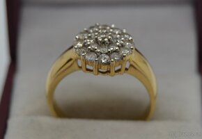 Zlatý prsten s brilianty 1CT - 9