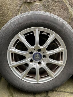 Alu kola Mercedes 5x112 r16 zimní pneu 205/60/16 - 9