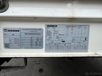 Krone SD MEGA LINER SAF zvedací náprava zesílená plachta XL - 9