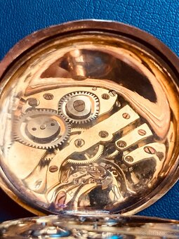 Zlaté 14-karátové kapesní hodinky Teutonia Glashütte - 9