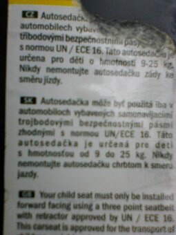 Dětská autosedačka zn. Zenith v modré barvě - 9