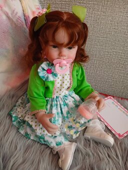 Realistická Reborn panenka zelená princezna - 9