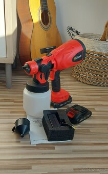 Aku stříkací pistole,pro baterie Makita 18V,2xAku+nabíječka. - 9