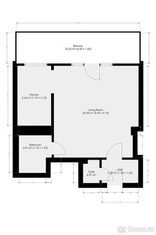 Pronájem bytu 2+kk, Nad Kajetánkou, Břevnov,  46 m2 - 9
