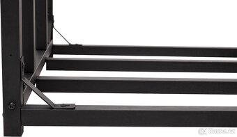 Přístřešek na dřevo (dřevník), černá ocel, 185 × 185 × 70 cm - 9